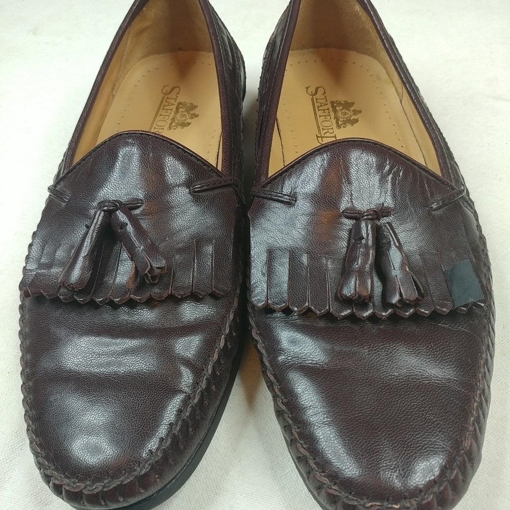 STAFFORD Men's Size 8.5 Tassle Kiltie Loafers Brow